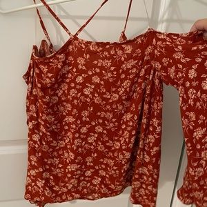 off the shoulder top with strings that go around your neck